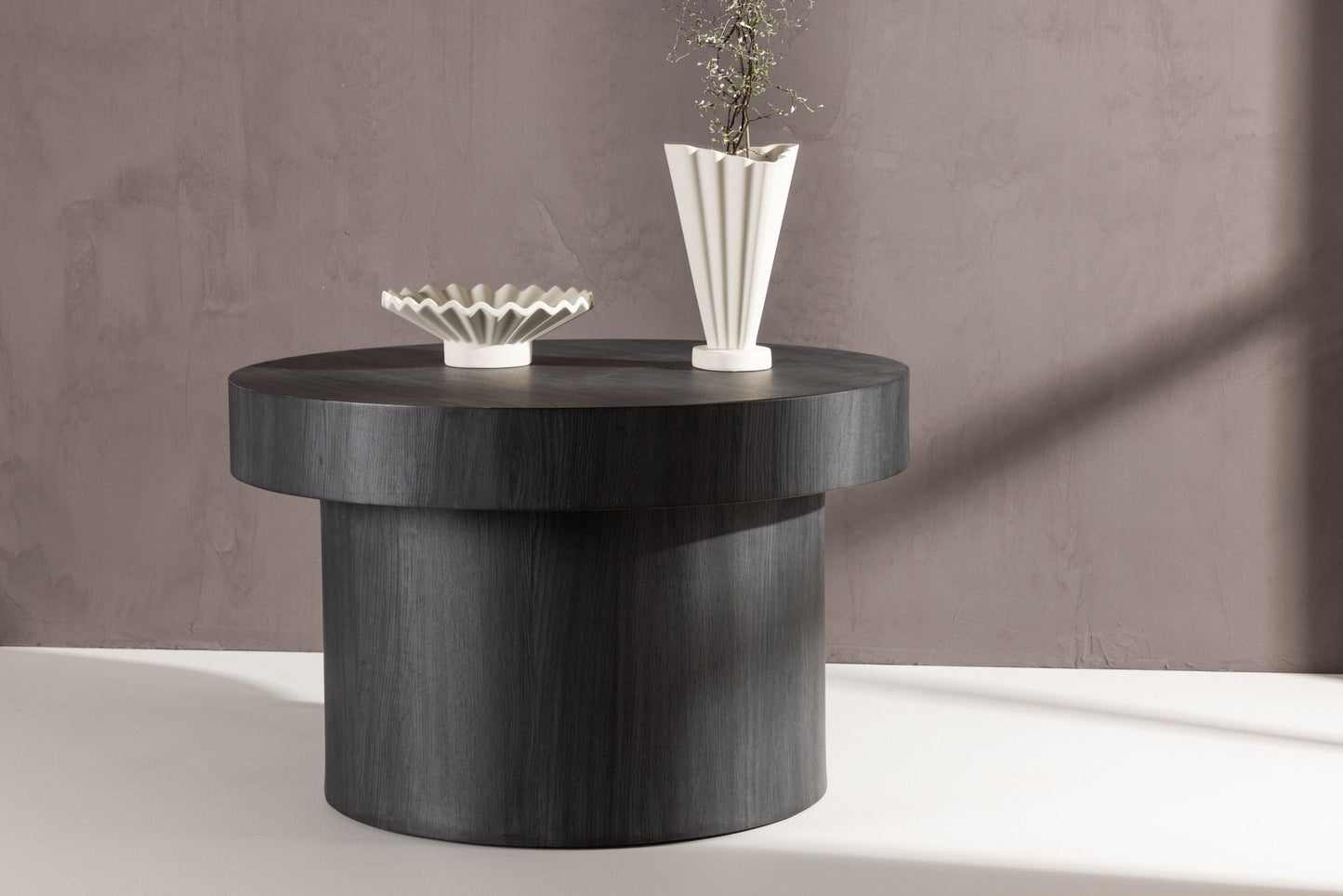 Salontafel Nivo – Zwart Ø80