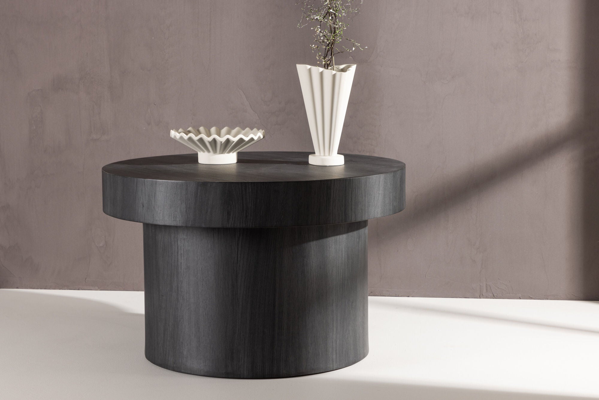 Salontafel Nivo – Zwart Ø80