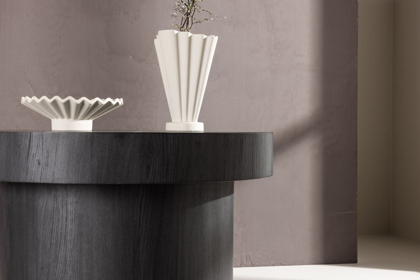 Salontafel Nivo – Zwart Ø80